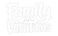 White text reading Family Vacations above an icon of mountain peaks.